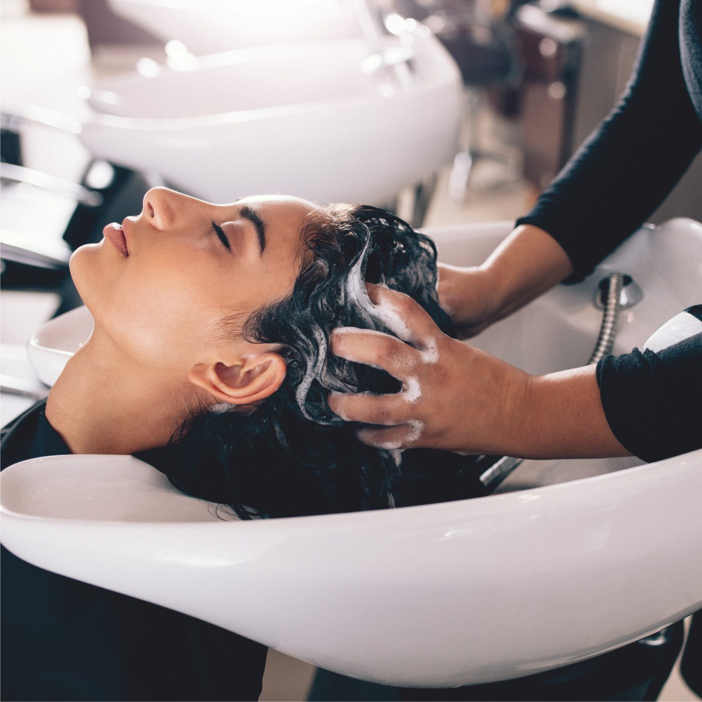 Professional salon hair wash